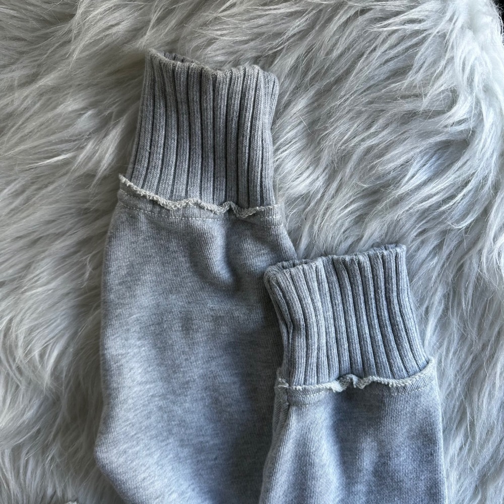 Aerie Sweater Cardigan Oversized V-Neck Button Front French Terry Grey Size XS - Picture 5 of 9